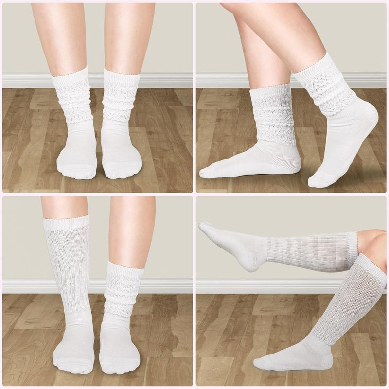TRIITECH Store 3 Pairs Scrunchy Socks for Women,Slouch Socks Women Knee High Scrunch Socks Size 5-11 - Image 5